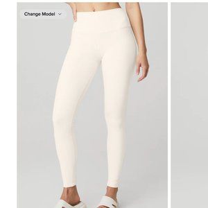 Ivory Alo Yoga High-Waist Airbrush Legging Medium